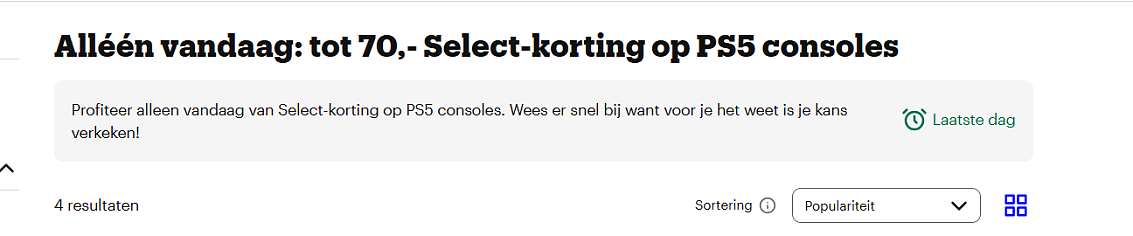 Dagdeal bol.com voor select leden: tot 70 euro korting op PS5 consoles