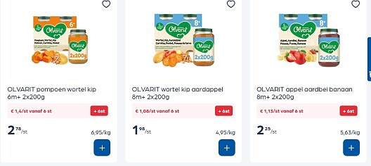 Olvarit potjes 2x200 gram -50%
