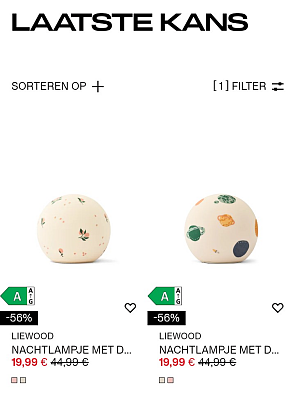 -56% Oplaadbaar nachtlampje Liewood 🌍🍑