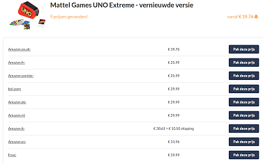 UNO Extreme, nieuwe editie - goedkoopst bij Amazon