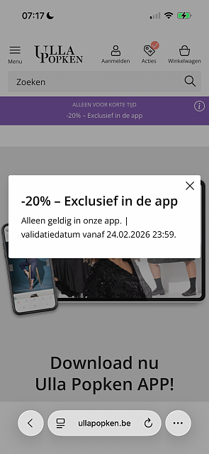 -20% in de app