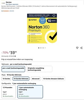 Norton anti virus -70%