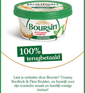 Boursin 100% terugbetaald*