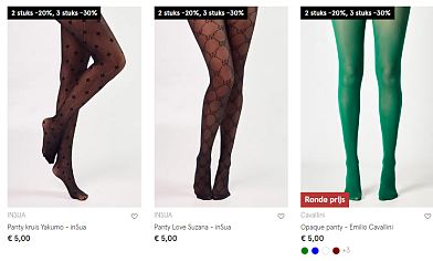 Donkergroene panty Emilio Cavallini aan €5,00 en tot -30% ook op andere panty's
