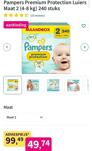 Pampers Premium Protection maat 2 tot 7 goedkoopst bij Plein
