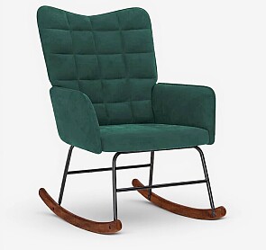 VidaXL Schommelstoel Velvet Donkergroen