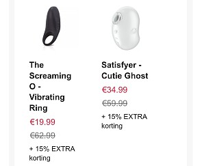 Tot 75% + 15% EXTRA korting! ๐