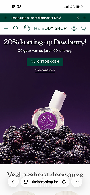 -20% korting op Dewberry