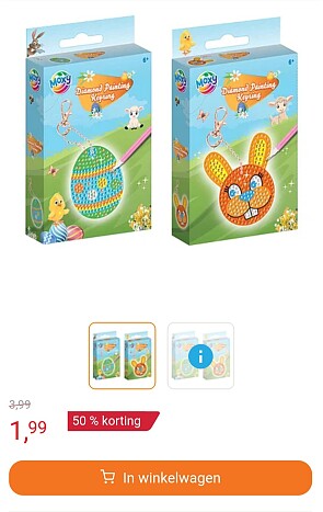 Diamond Painting Sleutelhanger Maken Pasen -50%