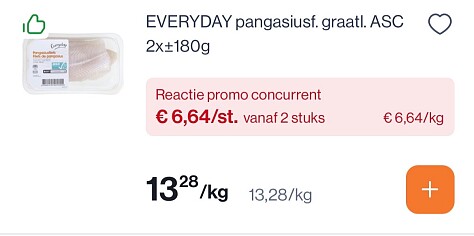 Everyday Pangasiusfilet graatloos -50%