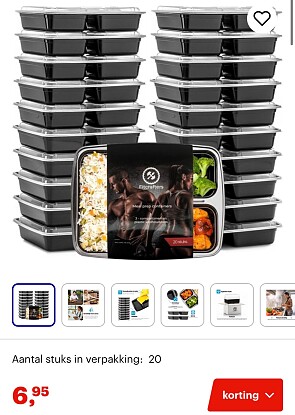 Fitcrafters Meal Prep Bakjes