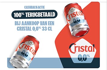 Cristal 0% 100% terugbetaald