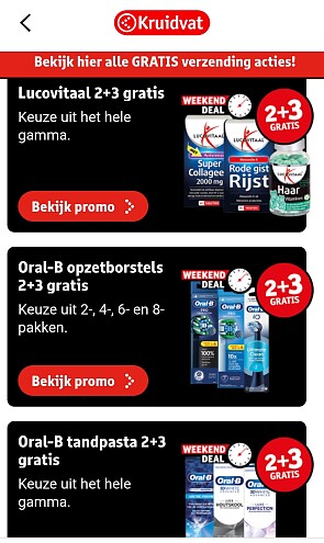 Weekenddeals Kruidvat 2 + 3 gratis