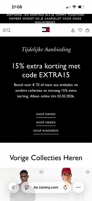 15% extra korting