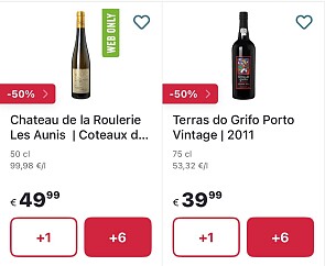 Wijn promo online only op Delhaize.be