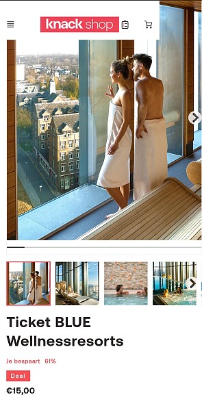 61% korting op BLUE Wellnessresorts dankzij de Knack shop