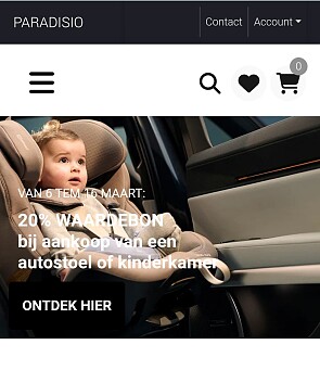 Paradisio 20% in waardebon