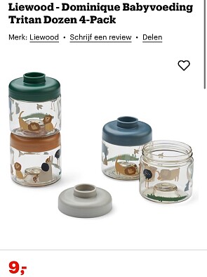 Liewood Babyvoeding bewaarpotjes