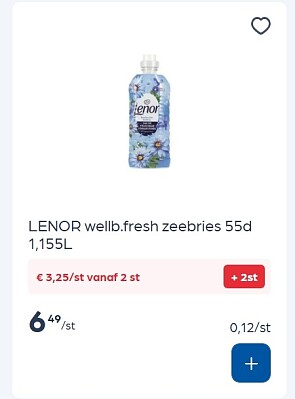 lenor wasverzachters -50%