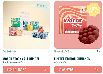 Tot -48% op WONDER ✨ Stock sale