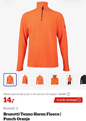 Hoge korting op heren fleece van Brunotti