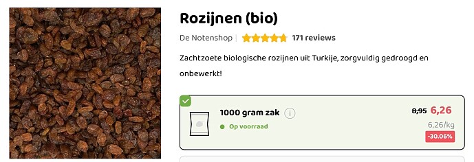 Bio rozijnen
