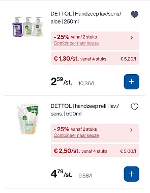 Dettol handzeep in promo bij Collect en go