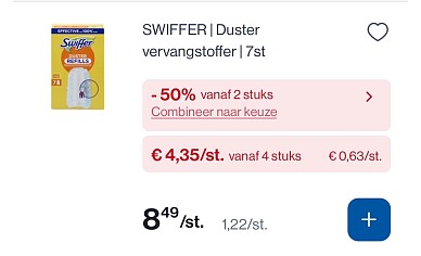 Swiffer doekjes in dubbele korting