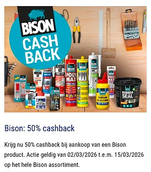 Bison: 50% cashback