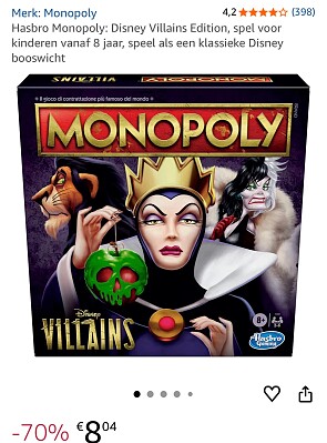 Hasbro Monopoly: Disney Villains Edition
