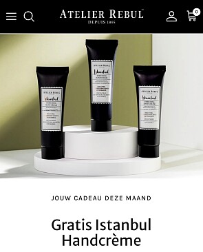 Gratis handcrème bij aankoop