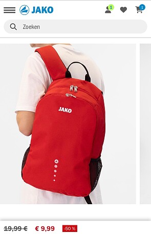 JAKO rugzakken -50%