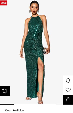 Lipsy-SEQUIN HALTER RUCHED Galajurk teal blue -55%