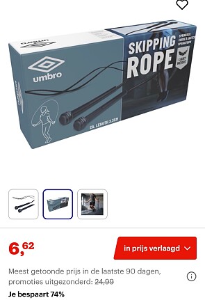 Umbro Professioneel Springtouw -74%