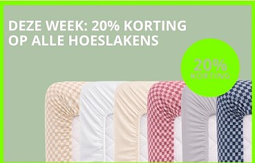 -20% op hoeslakens bij Snurk