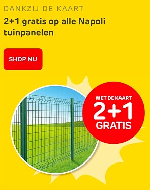 2+1 gratis op alle Napoli tuinpanelen