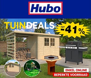 Tot -41% op tuinhuizen, speeltorens en BBQ’s