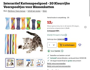 20 Kleurrijke Veerspeeltjes voor Binnenkatten -59%