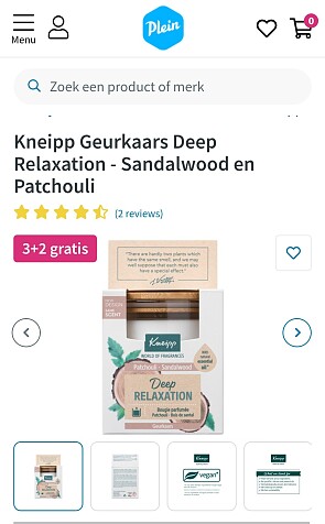 Geurkaarsen Kneipp 3 + 2 gratis op plein