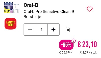 Oral-b Pro Sensitive 9 Borsteltjes