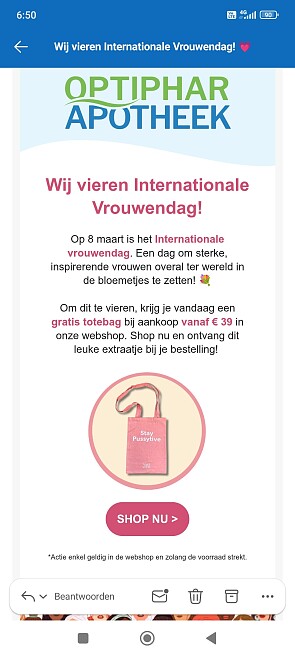 Optiphar: gratis totebag