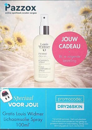Gratis Louis Widmer Lichaamsolie Spray 100ml