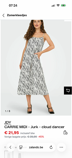 CARRIE MIDI - Jurk - cloud dancer -45%