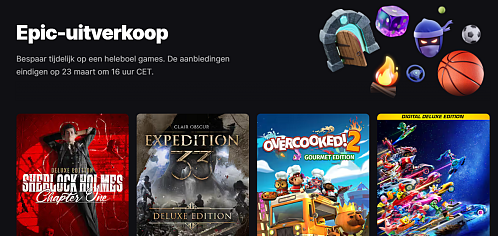 Epic games uitverkoop