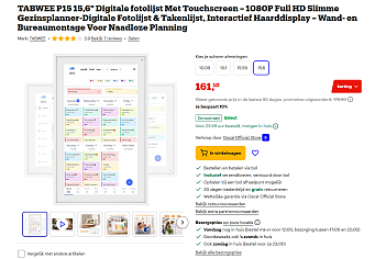 TABWEE P15 15,6" Digitale fotolijst Met Touchscreen