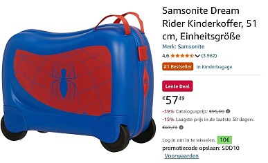 Samsonite Dream Rider Kinderkoffer vanaf €47,49