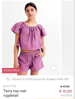 Tetra top met rugdetail