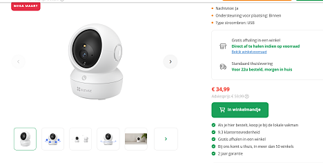 Mega Maart Excellent: Ezviz h6c pro 5mp indoor camera