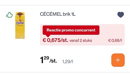 Cecemel 1L -50% bij Colruyt