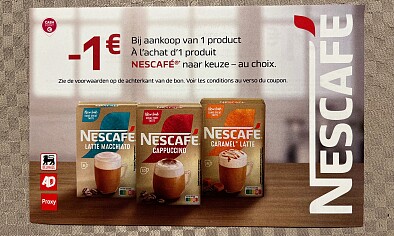 Nescafé oploskoffie in promo bij Delhaize +coupon